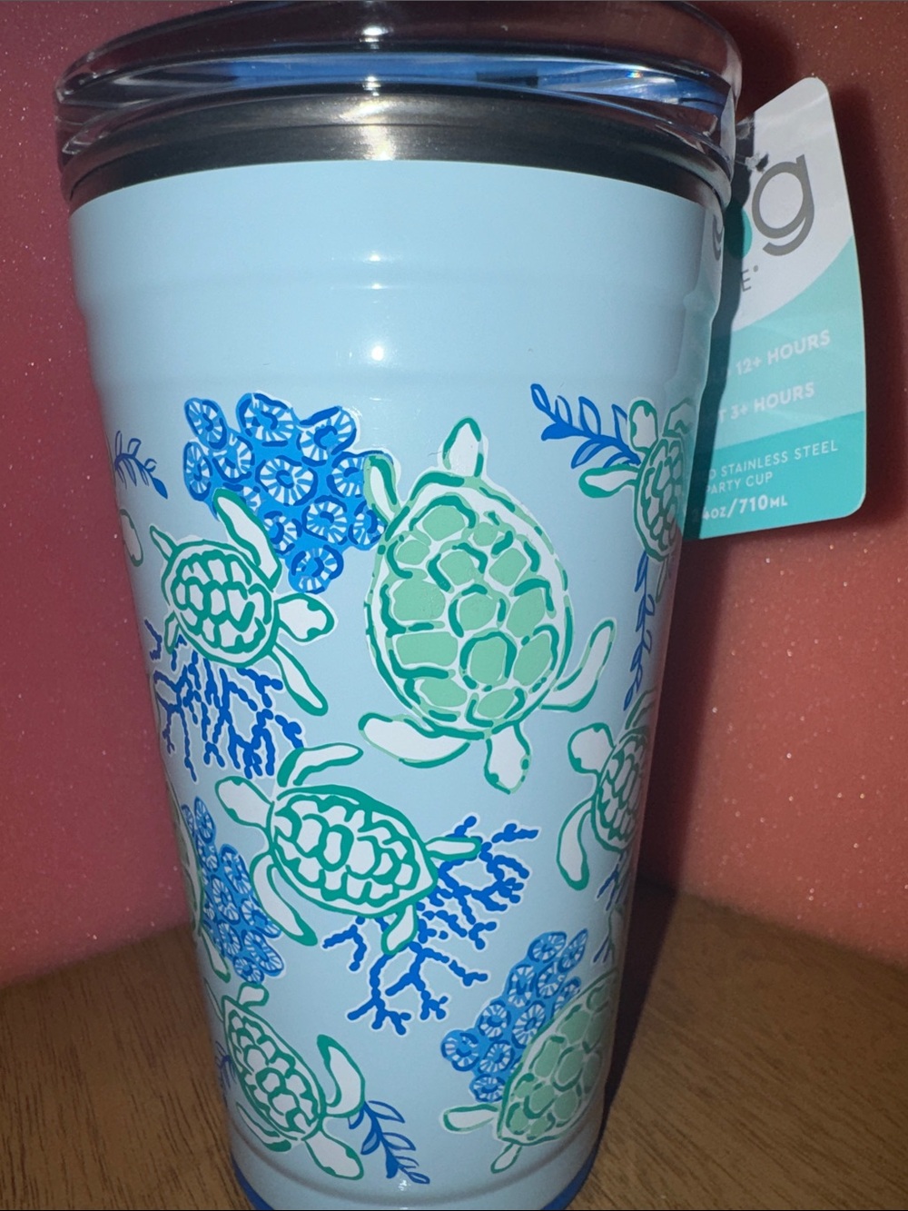 Blue and Green Sea Turtle Travel Tumbler - Insulated Stainless Steel